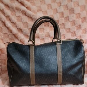 Dior Elegant Black and‎ Brown Duffel Bag